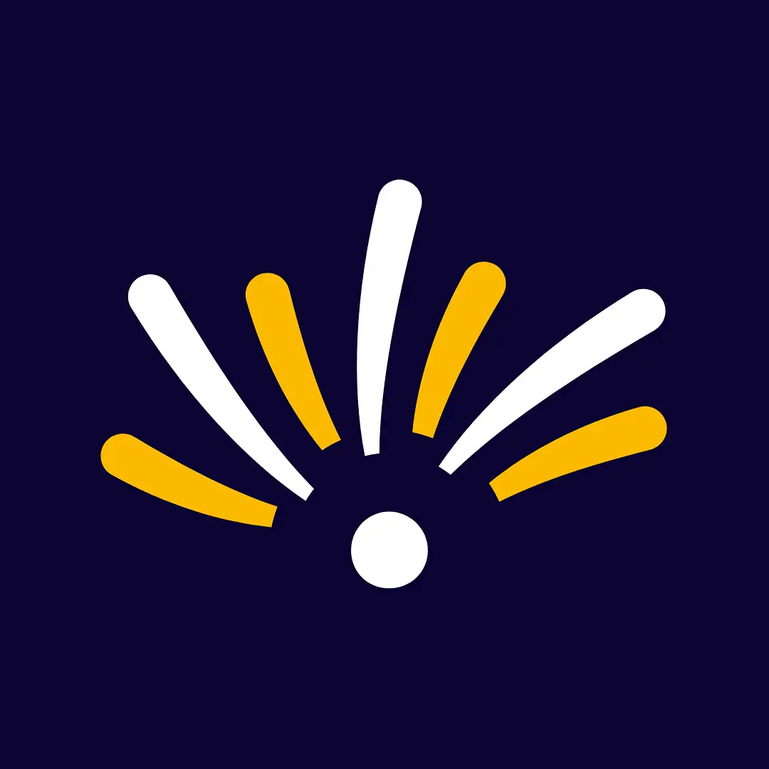 Logo stylisé représentant des rayons dynamiques évoquant l'énergie et la stratégie, intégré LESAINT & CO et Vendée